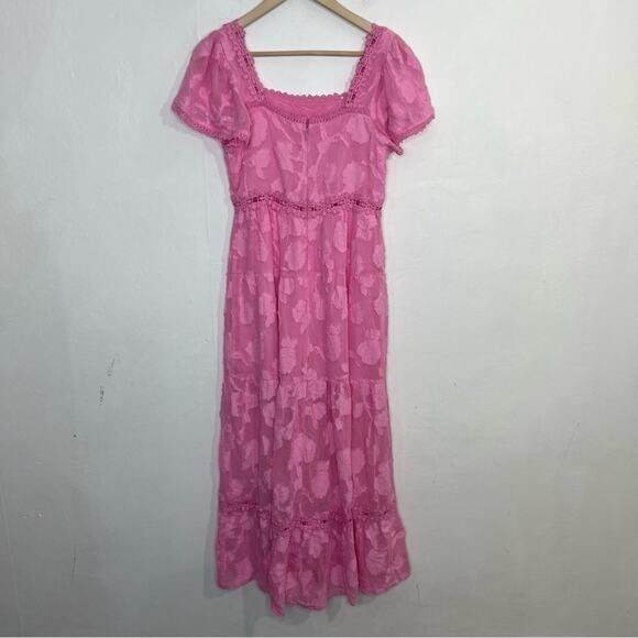 RAHI Lily Pink Floral Midi Dress Size Small - Picture 4 of 16